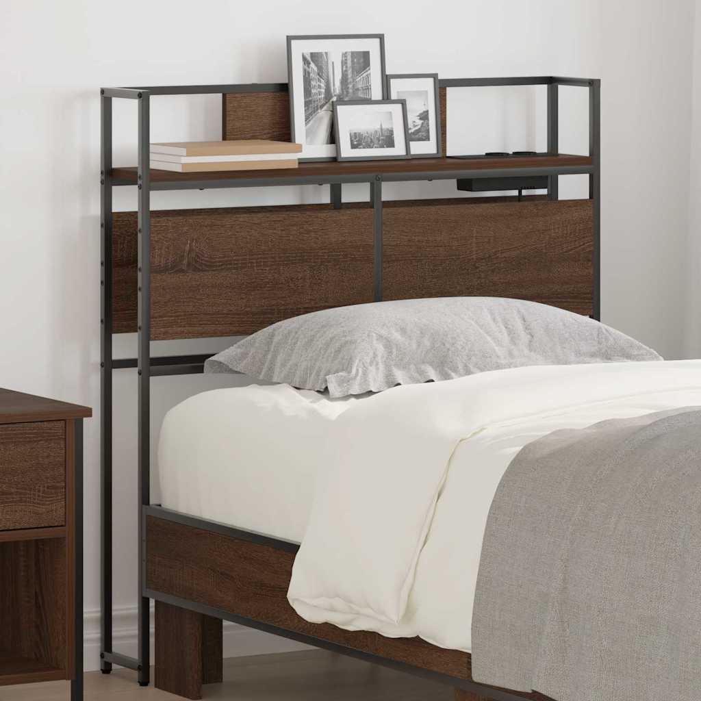 vidaXL Testata contenitore Rovere marrone 90 cm Legno multistrato