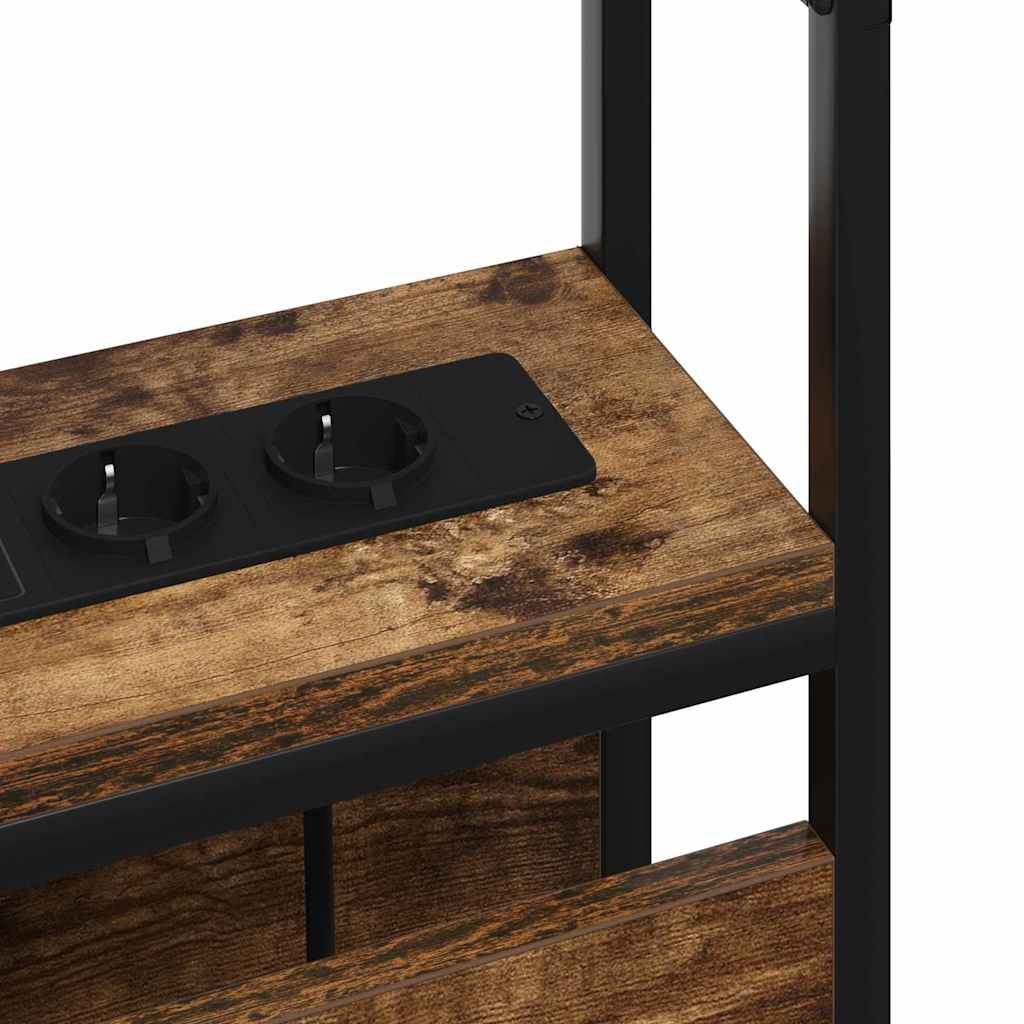 vidaXL Testata contenitore Rovere fumo 120 cm Legno multistrato