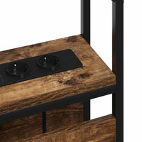 vidaXL Testata contenitore Rovere fumo 120 cm Legno multistrato