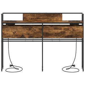 vidaXL Testata contenitore Rovere fumo 120 cm Legno multistrato