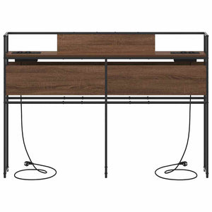 vidaXL Testata contenitore Rovere marrone 120 cm Legno multistrato