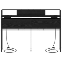 vidaXL Testata contenitore Rovere nero 135 cm Legno multistrato