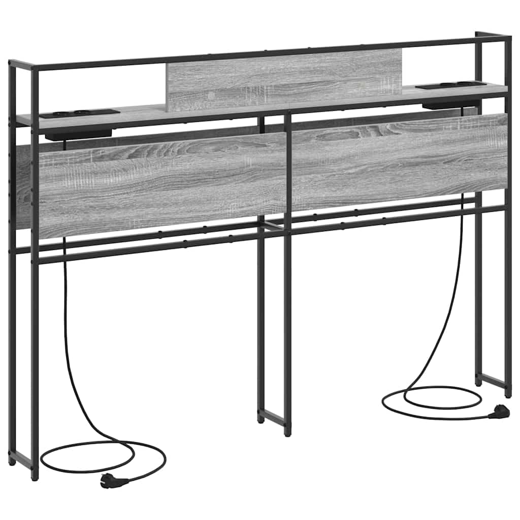 vidaXL Testata contenitore Grigio sonoma 135 cm Legno multistrato