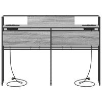 vidaXL Testata contenitore Grigio sonoma 135 cm Legno multistrato