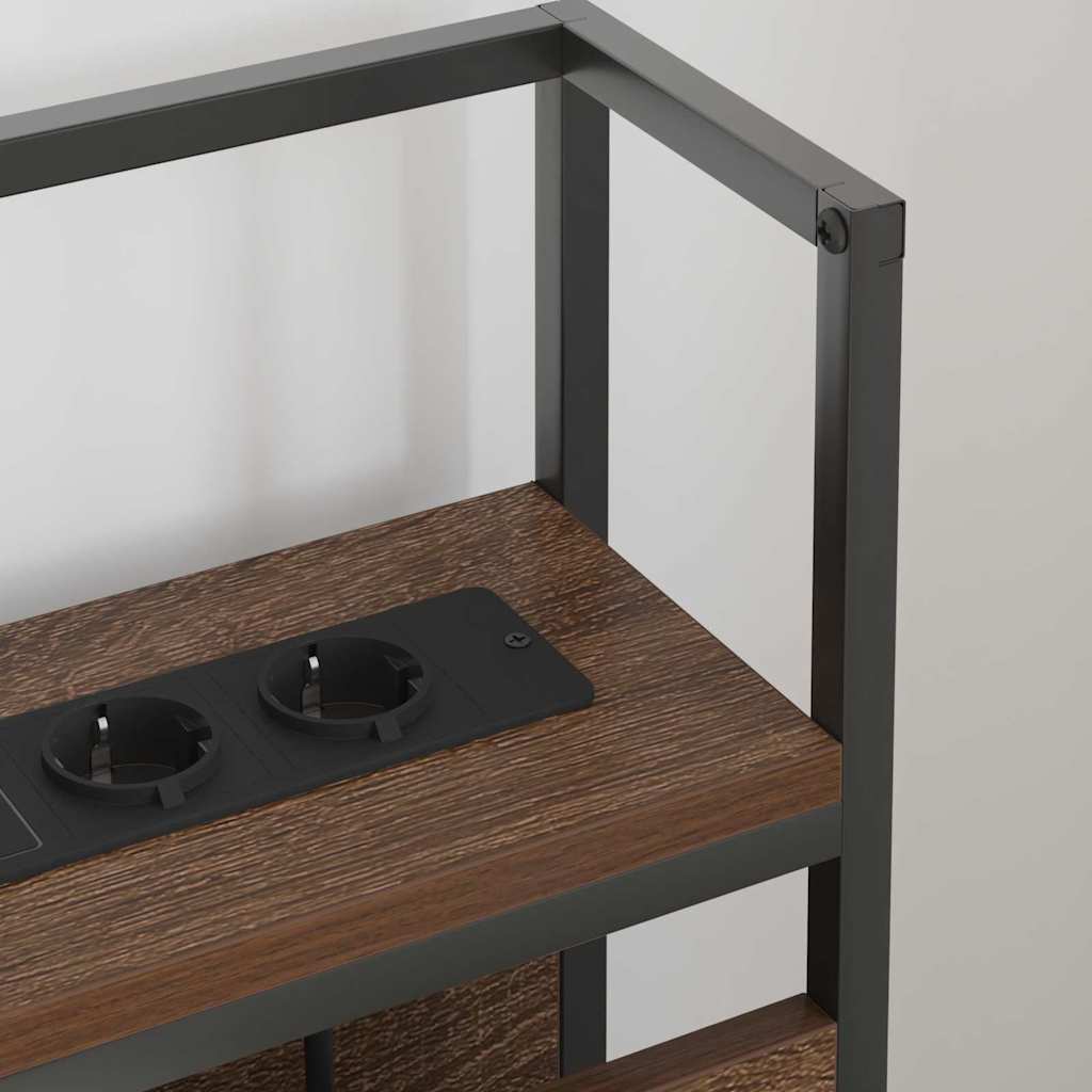 Testata contenitore Rovere marrone 135 cm Legno multistrato 859639