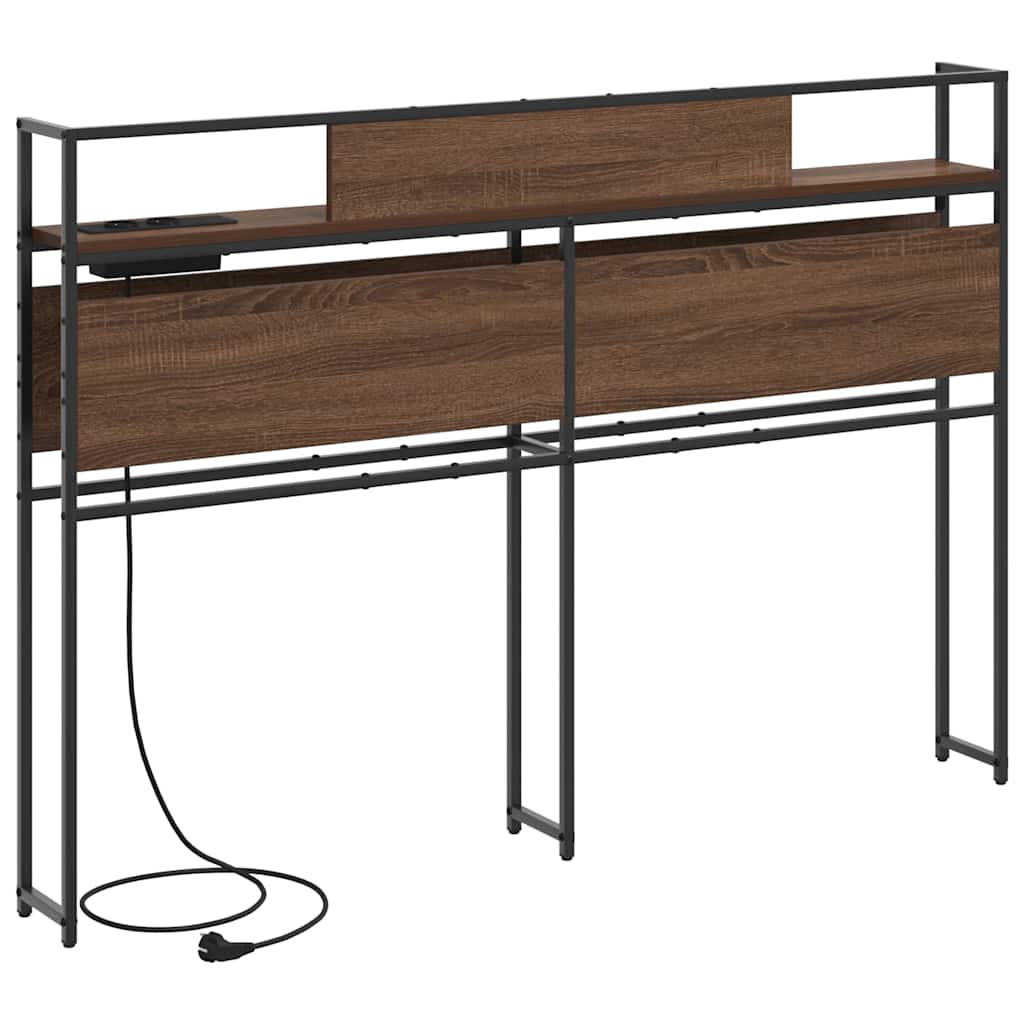 Testata contenitore Rovere marrone 135 cm Legno multistrato 859639