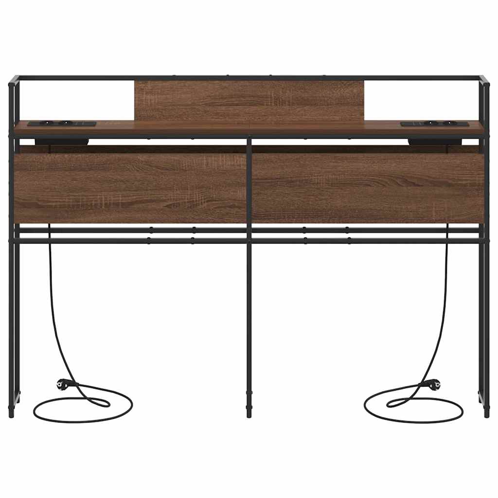 vidaXL Testata contenitore Rovere marrone 135 cm Legno multistrato