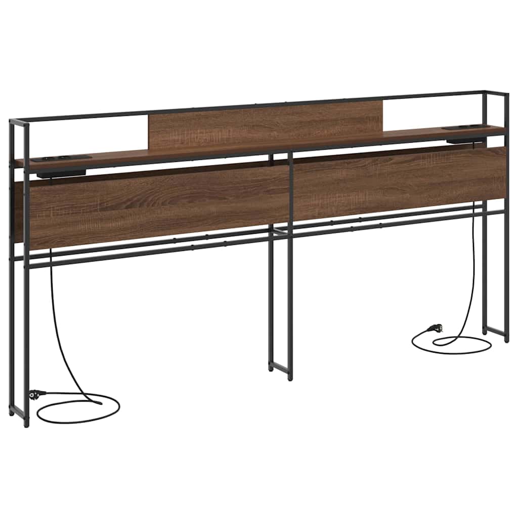 vidaXL Testata contenitore Rovere marrone 180 cm Legno multistrato