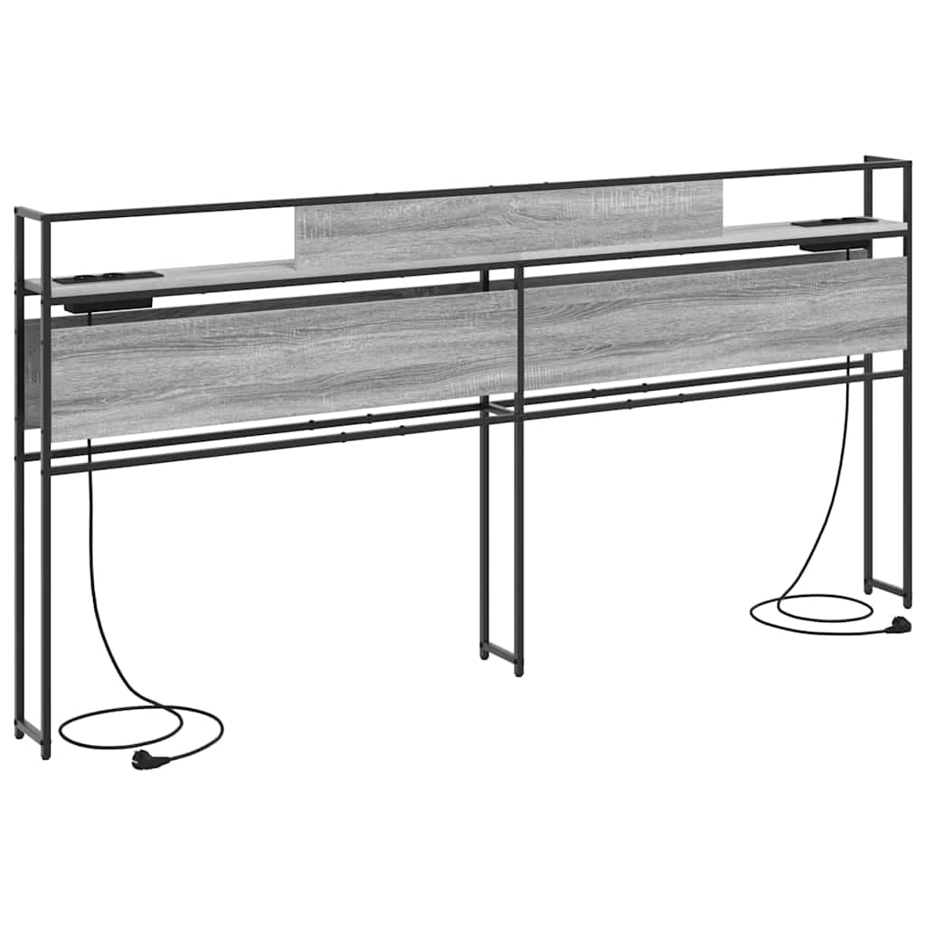 vidaXL Testata contenitore Grigio sonoma 200 cm Legno multistrato