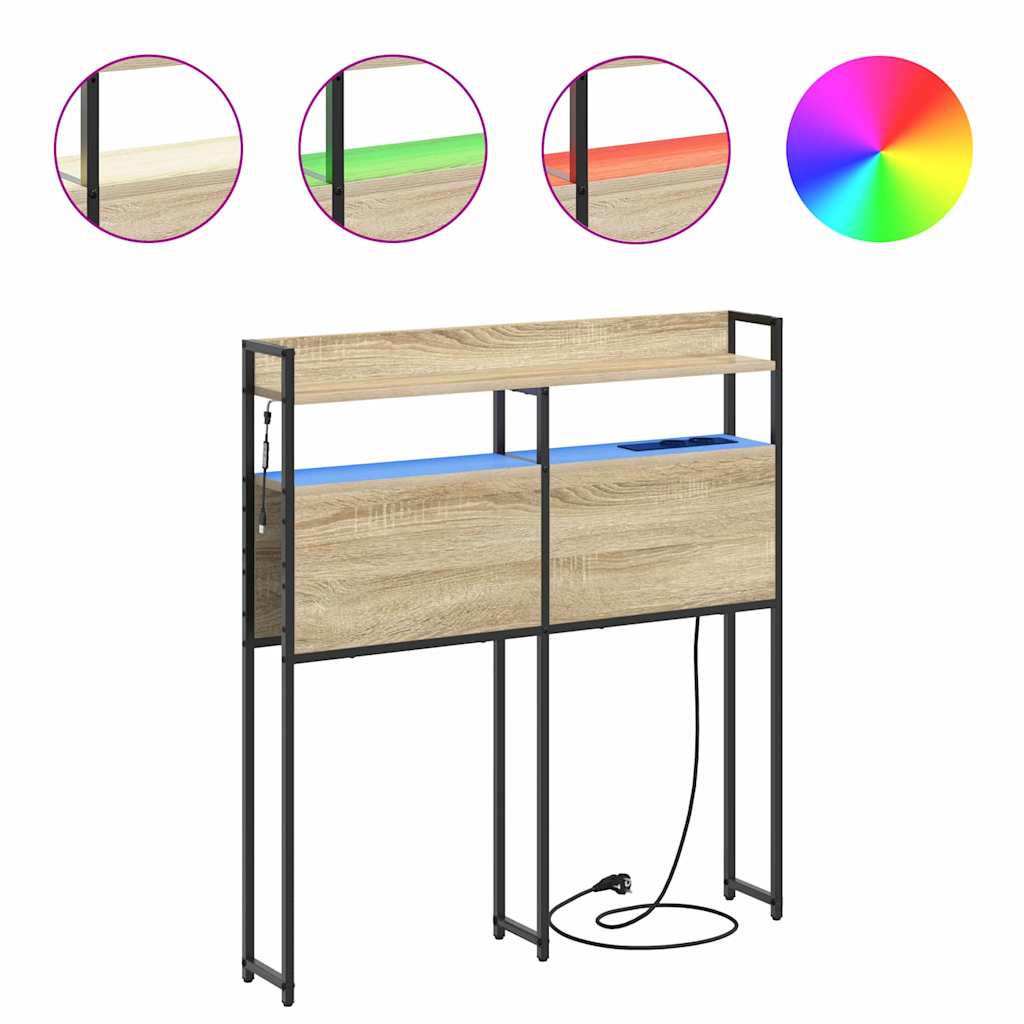 vidaXL Testata contenitore rovere sonoma 80 cm Legno multistrato