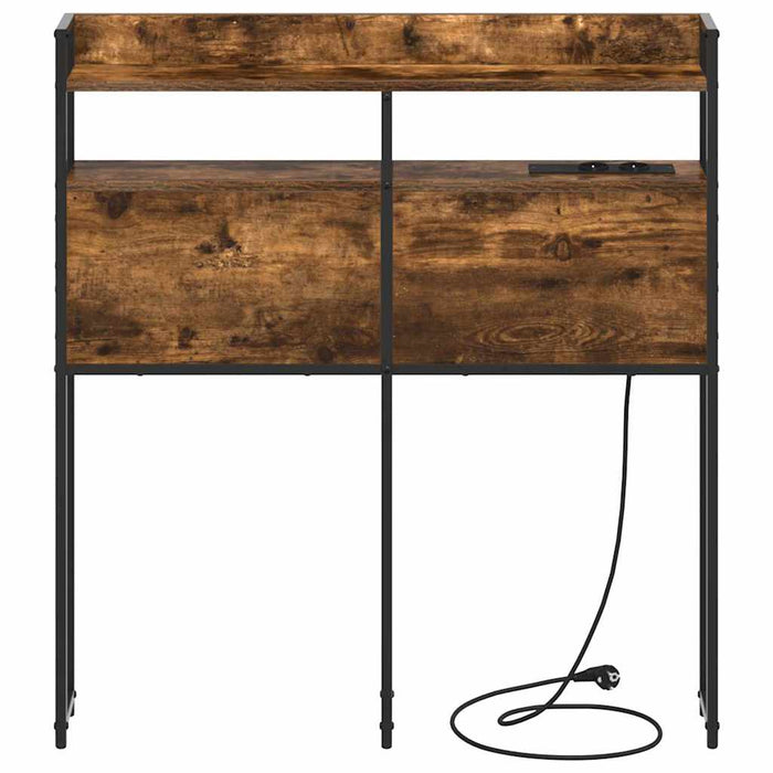 vidaXL Testata contenitore Rovere fumo 80 cm Legno multistrato