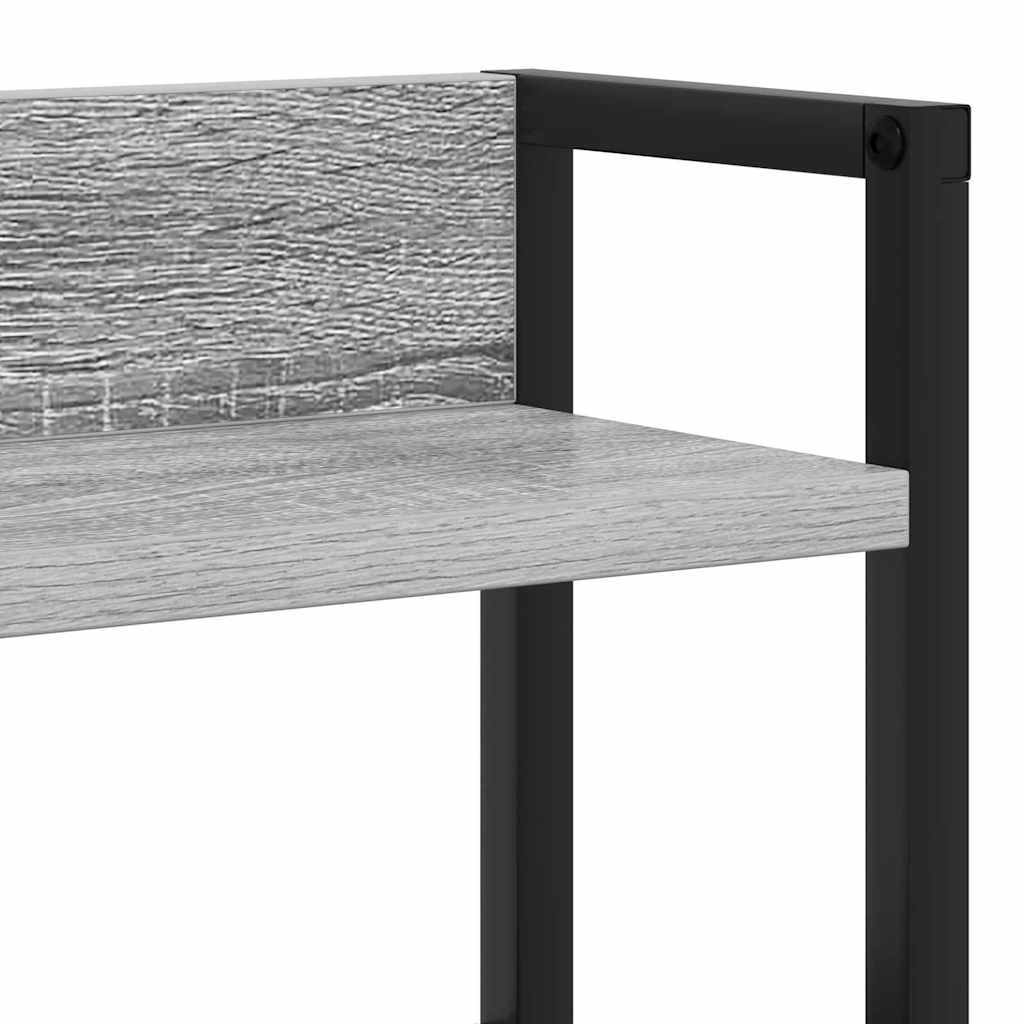 vidaXL Testata contenitore Grigio sonoma 80 cm Legno multistrato