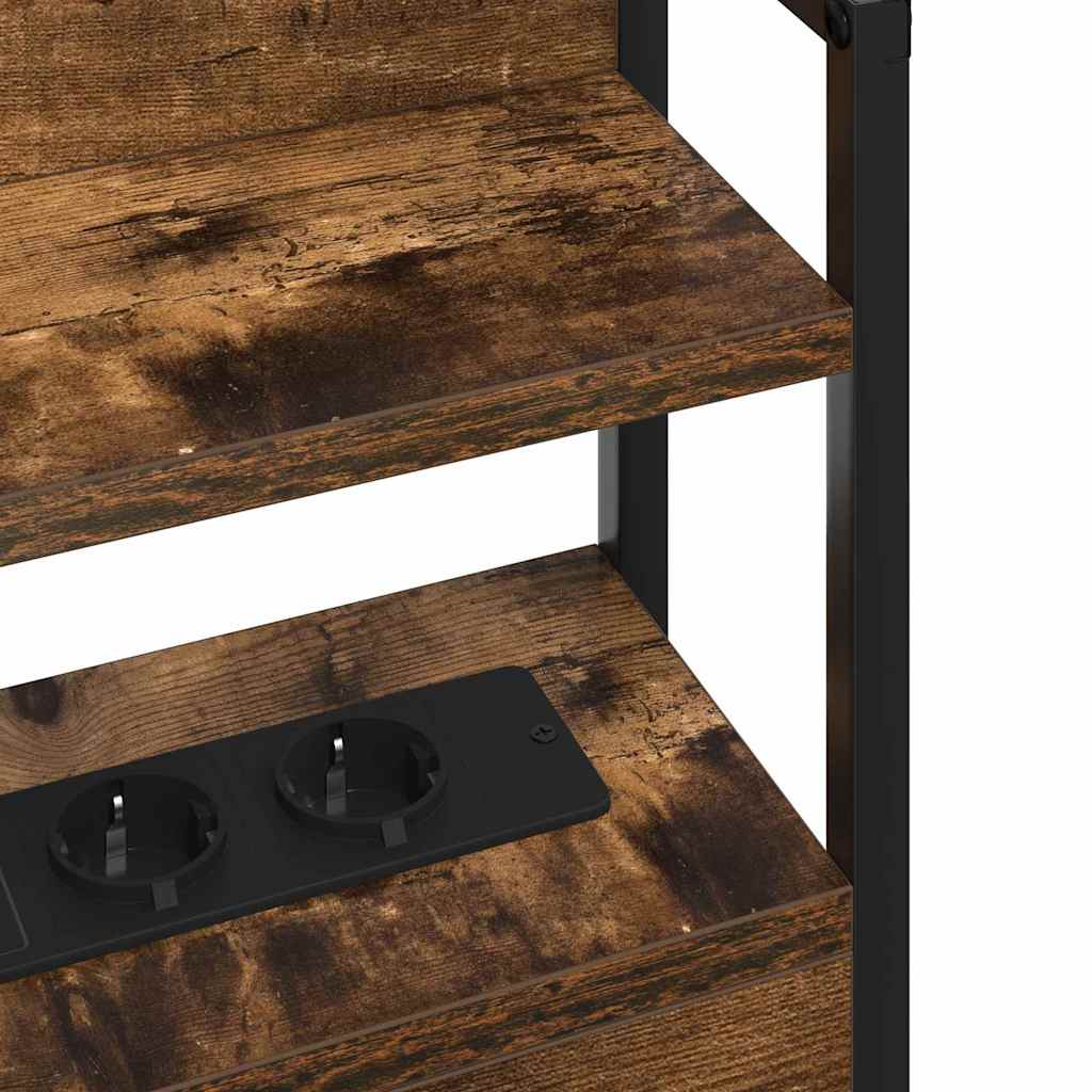 vidaXL Testata contenitore Rovere fumo 90 cm Legno multistrato