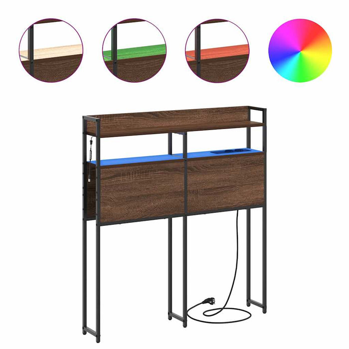 vidaXL Testata contenitore Rovere marrone 90 cm Legno multistrato