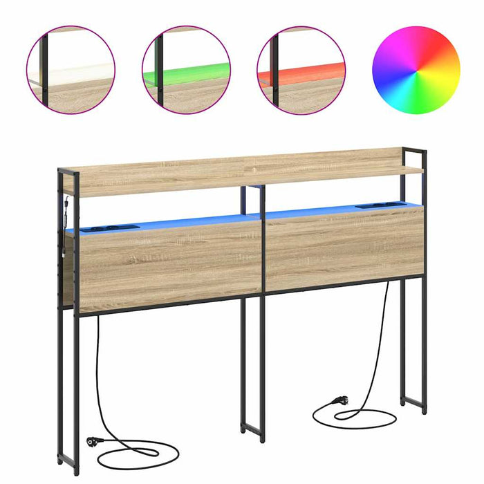 vidaXL Testata contenitore rovere sonoma 120 cm Legno multistrato