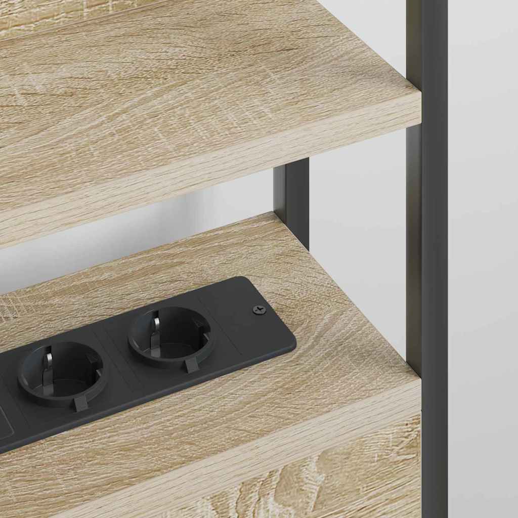 Testiera con lo scaffale-Testata contenitore rovere sonoma 140 cm Legno multistrato