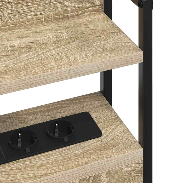 Testiera con lo scaffale-Testata contenitore rovere sonoma 150 cm Legno multistrato