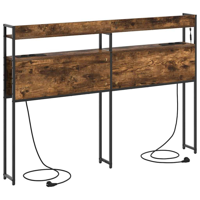 vidaXL Testata contenitore Rovere fumo 150 cm Legno multistrato