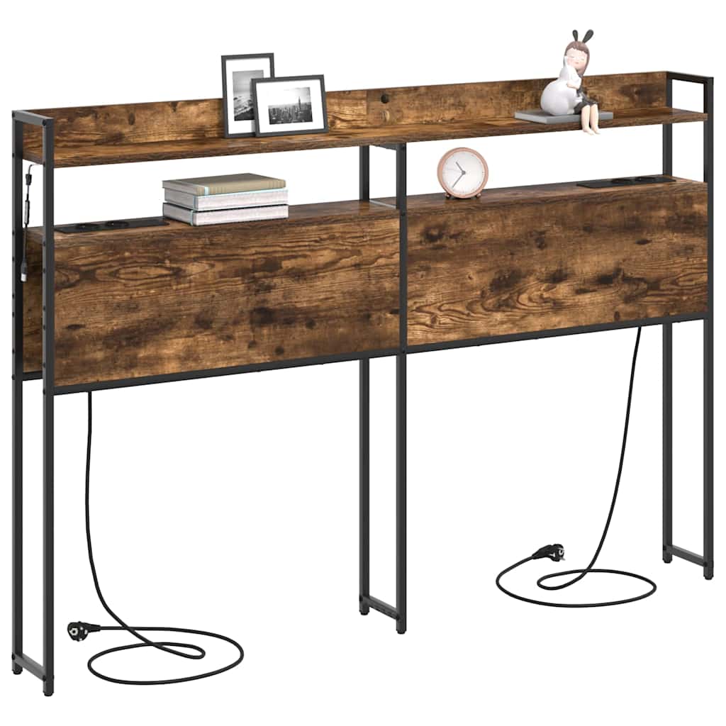 vidaXL Testata contenitore Rovere fumo 150 cm Legno multistrato