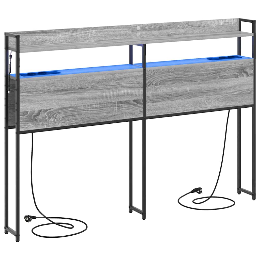 vidaXL Testata contenitore Grigio sonoma 160 cm Legno multistrato