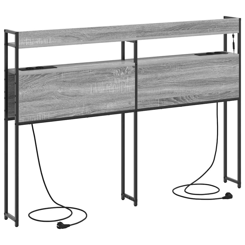 vidaXL Testata contenitore Grigio sonoma 160 cm Legno multistrato