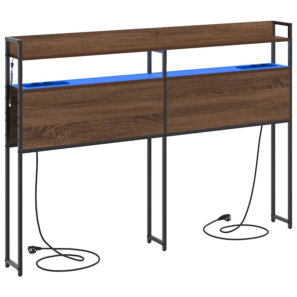 vidaXL Testata contenitore Rovere marrone 160 cm Legno multistrato