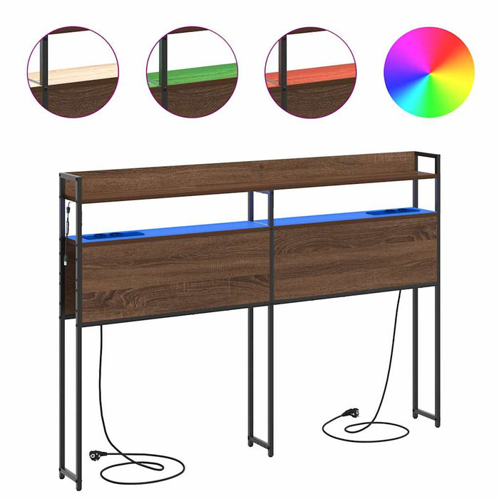 vidaXL Testata contenitore Rovere marrone 160 cm Legno multistrato