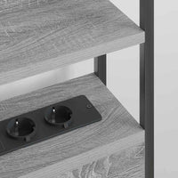 Testiera con lo scaffale-Testata contenitore Grigio sonoma 200 cm Legno multistrato