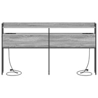 Testiera con lo scaffale-Testata contenitore Grigio sonoma 200 cm Legno multistrato