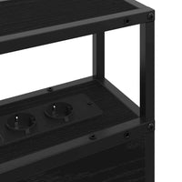 vidaXL Testata contenitore Rovere nero 75 cm Legno multistrato