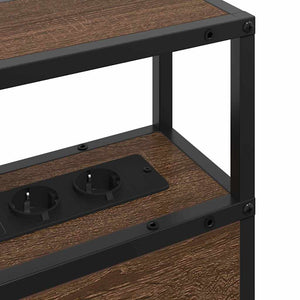 vidaXL Testata contenitore Rovere marrone 75 cm Legno multistrato