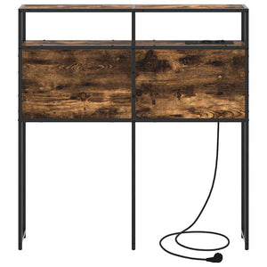 vidaXL Testata contenitore Rovere fumo 80 cm Legno multistrato