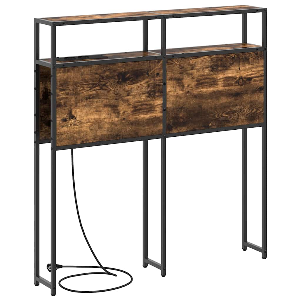 vidaXL Testata contenitore Rovere fumo 90 cm Legno multistrato