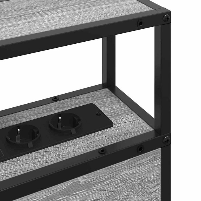 vidaXL Testata contenitore Grigio sonoma 90 cm Legno multistrato