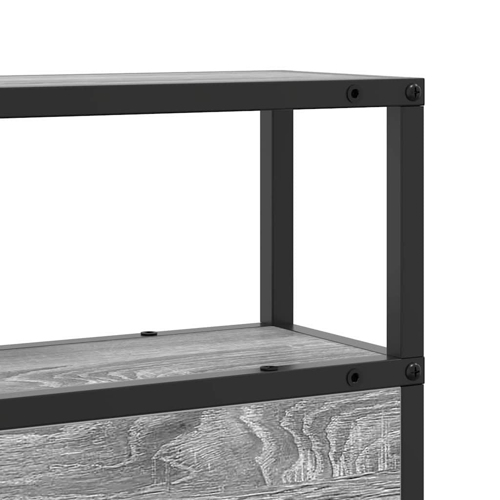 vidaXL Testata contenitore Grigio sonoma 90 cm Legno multistrato