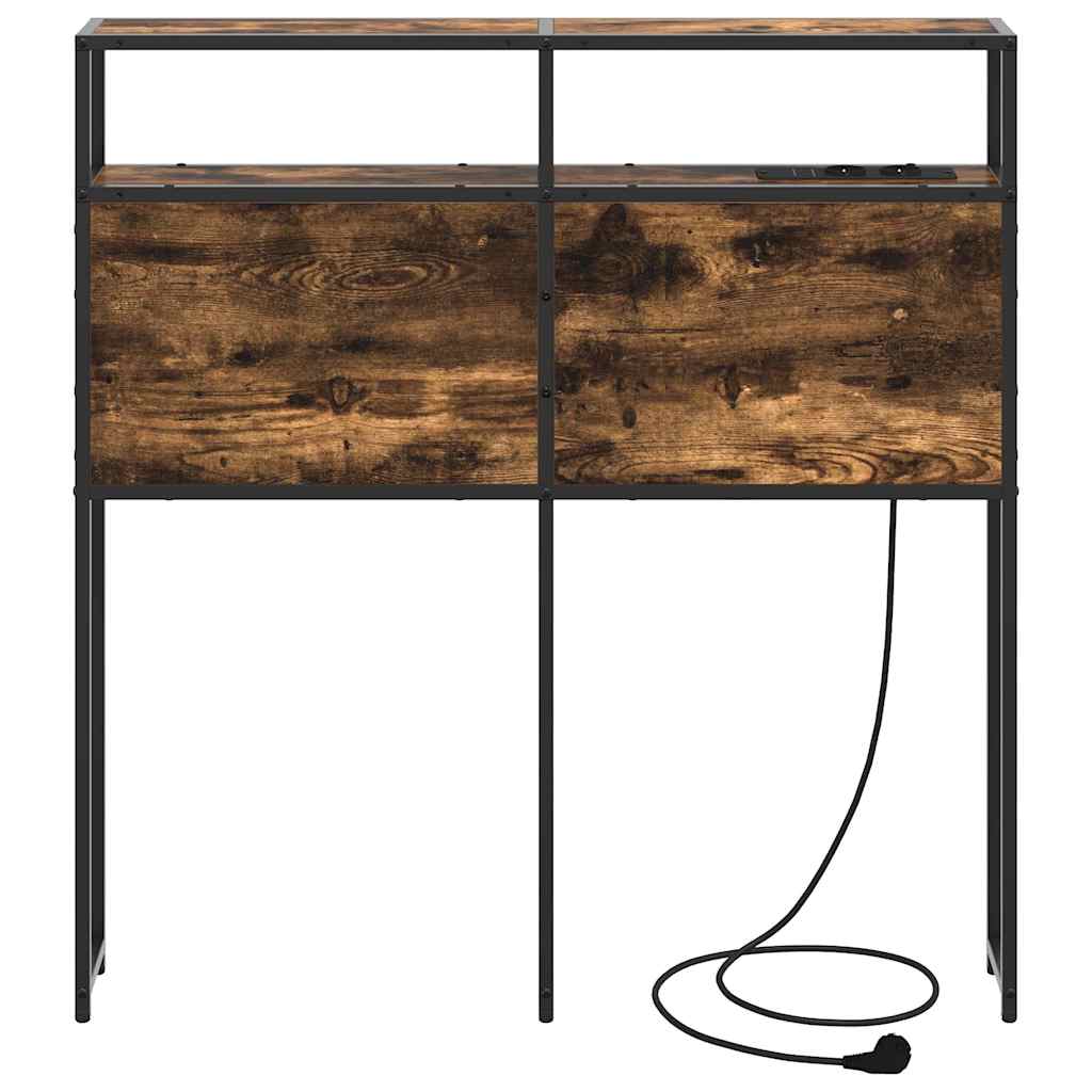 vidaXL Testata contenitore Rovere fumo 100 cm Legno multistrato