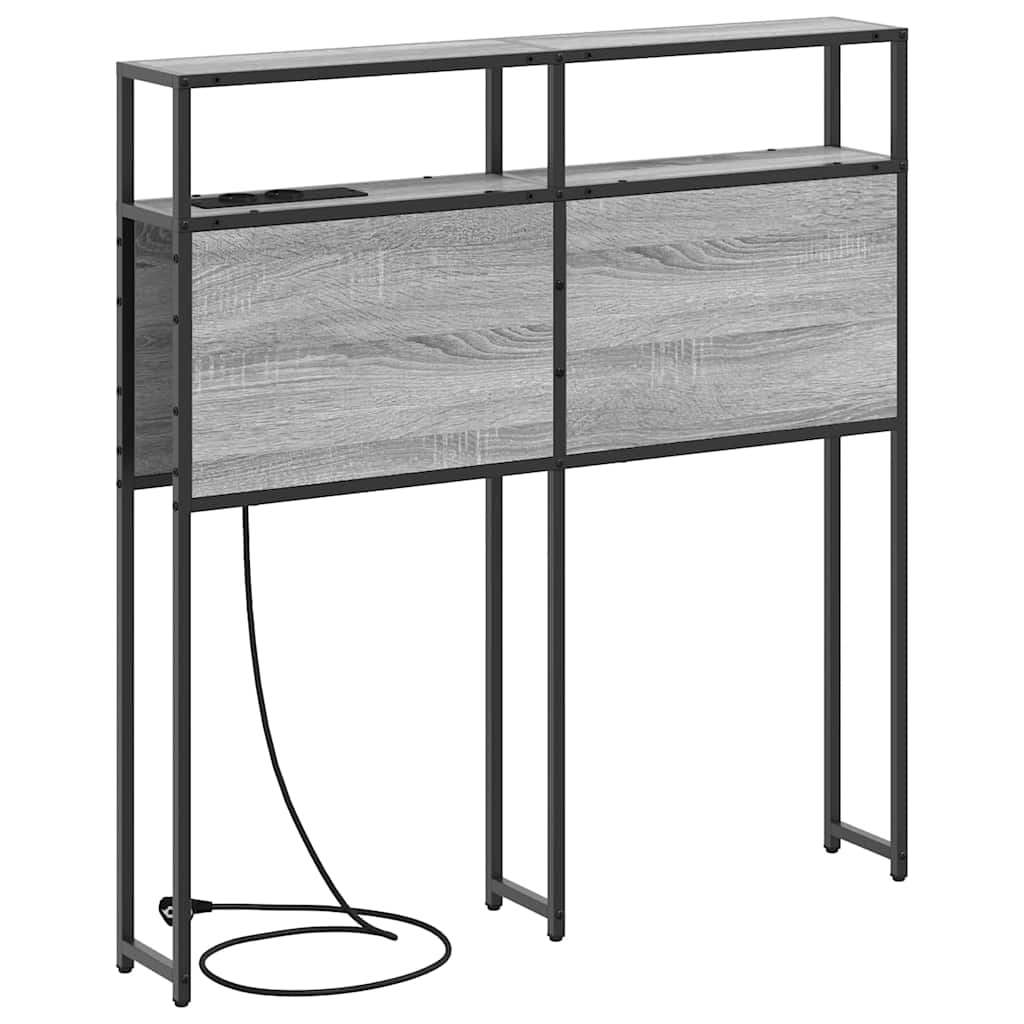 vidaXL Testata contenitore Grigio sonoma 100 cm Legno multistrato