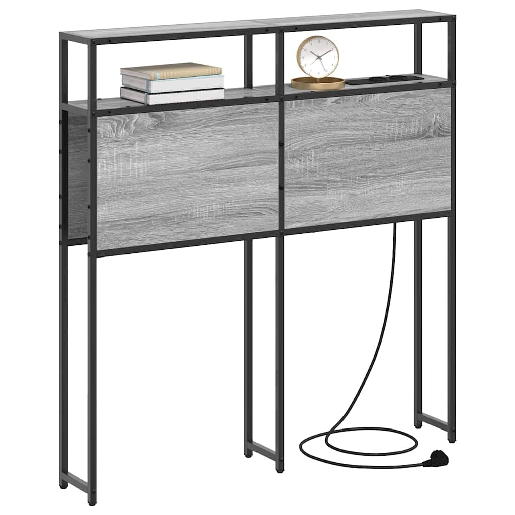 vidaXL Testata contenitore Grigio sonoma 100 cm Legno multistrato