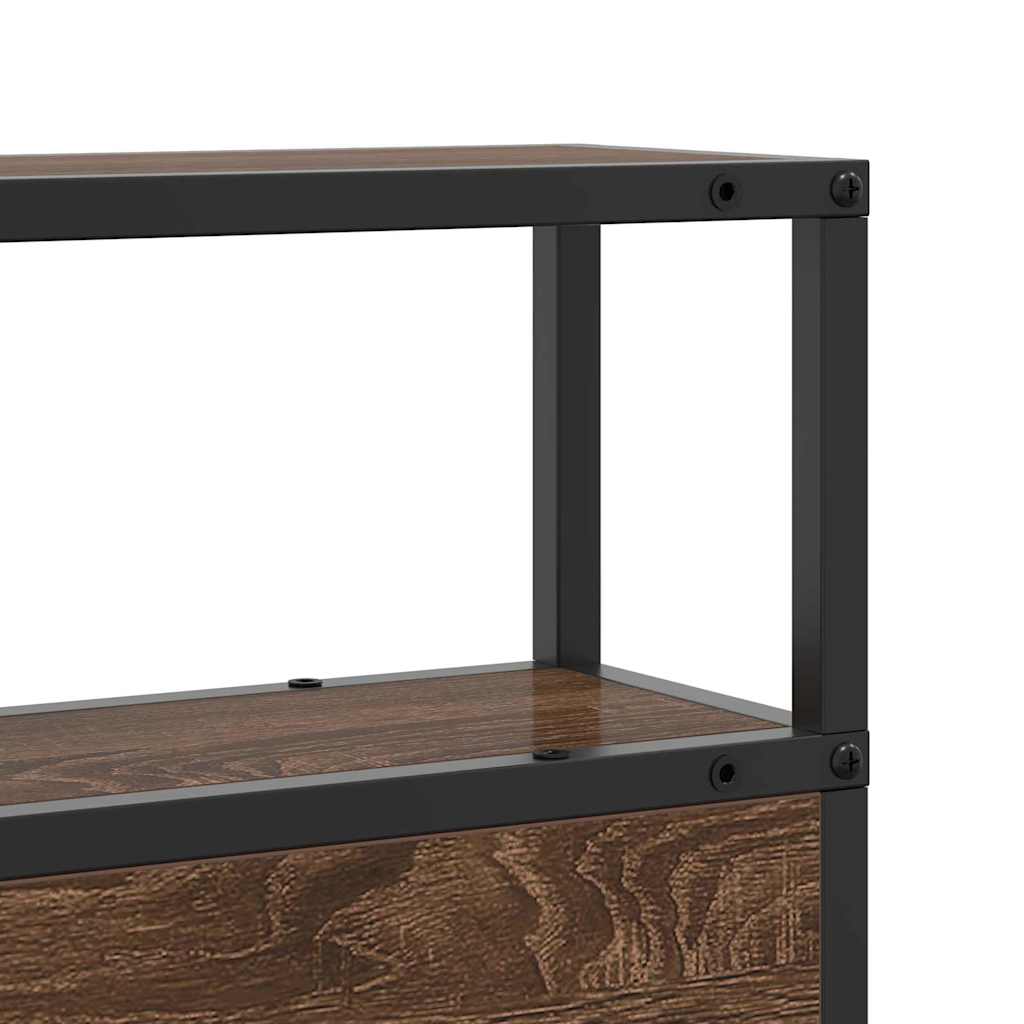 vidaXL Testata contenitore Rovere marrone 120 cm Legno multistrato