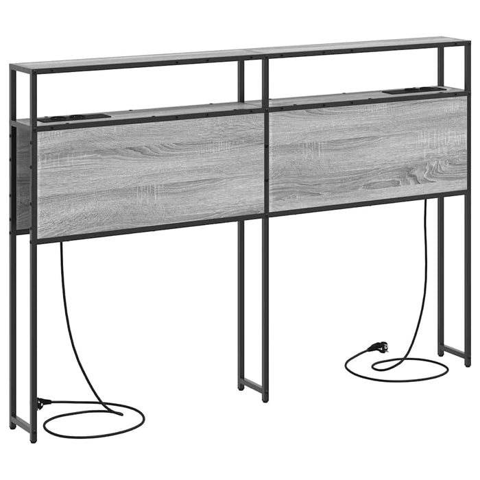 vidaXL Testata contenitore Grigio sonoma 135 cm Legno multistrato