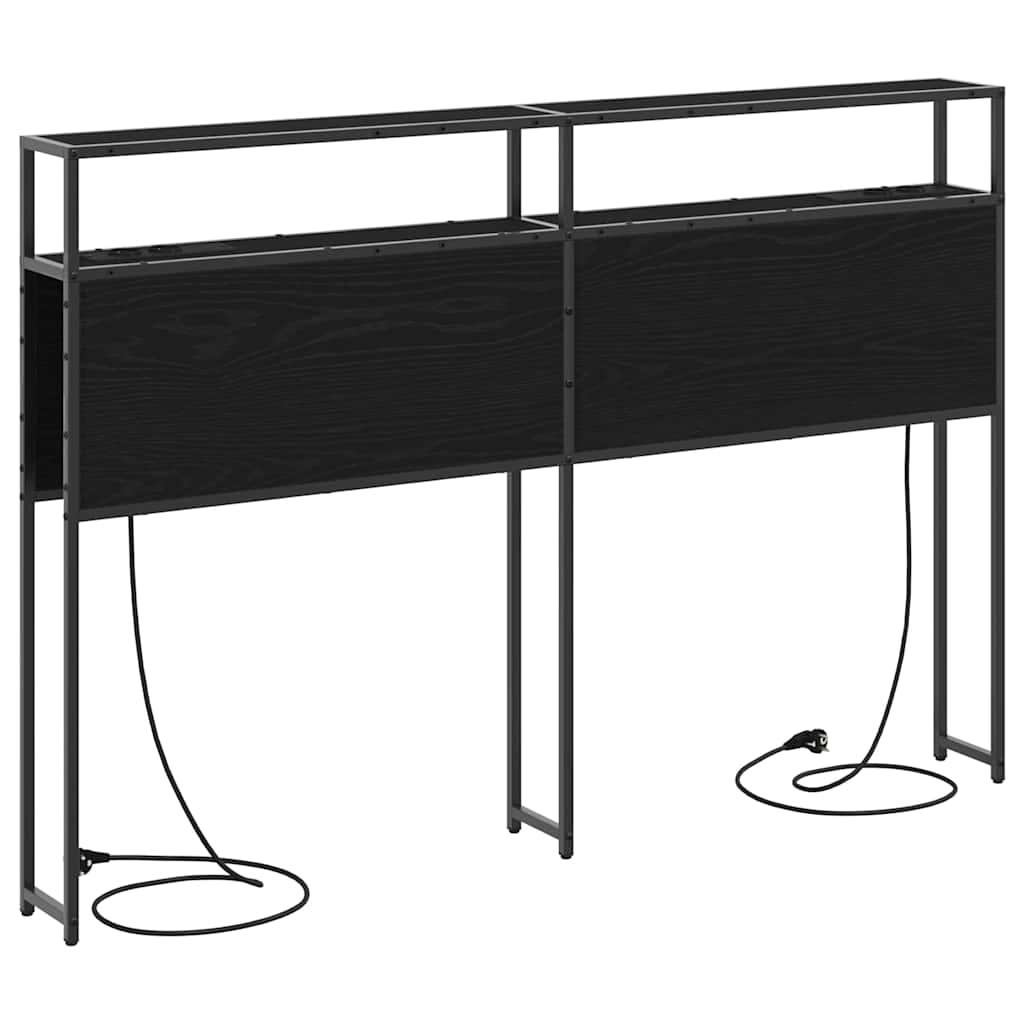 vidaXL Testata contenitore Rovere nero 150 cm Legno multistrato