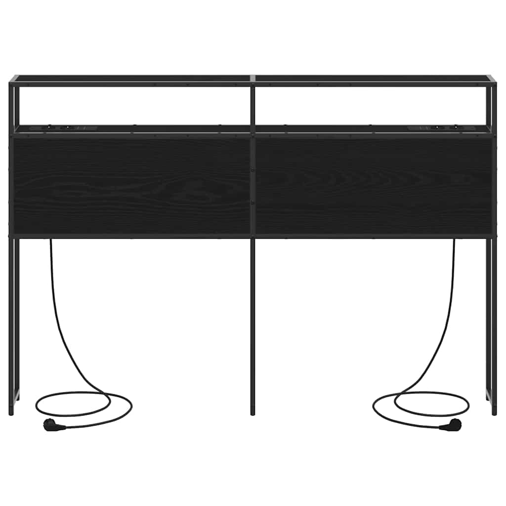 vidaXL Testata contenitore Rovere nero 150 cm Legno multistrato