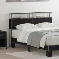 vidaXL Testata contenitore Rovere nero 160 cm Legno multistrato