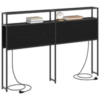 vidaXL Testata contenitore Rovere nero 160 cm Legno multistrato