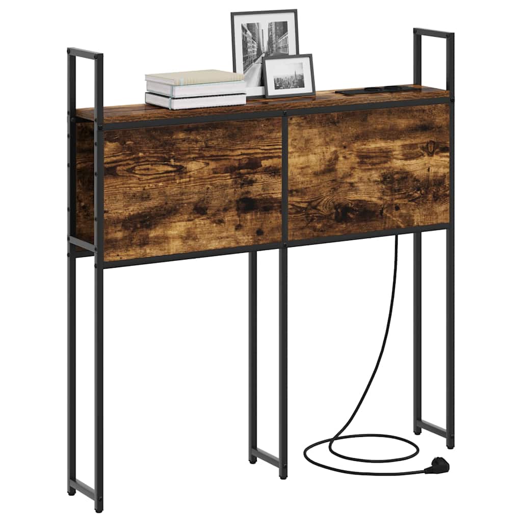 vidaXL Testata contenitore Rovere fumo 75 cm Legno multistrato