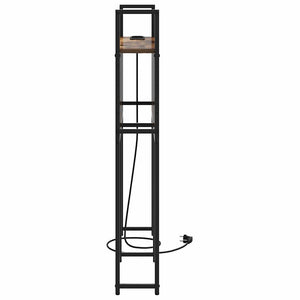 vidaXL Testata contenitore Rovere fumo 90 cm Legno multistrato