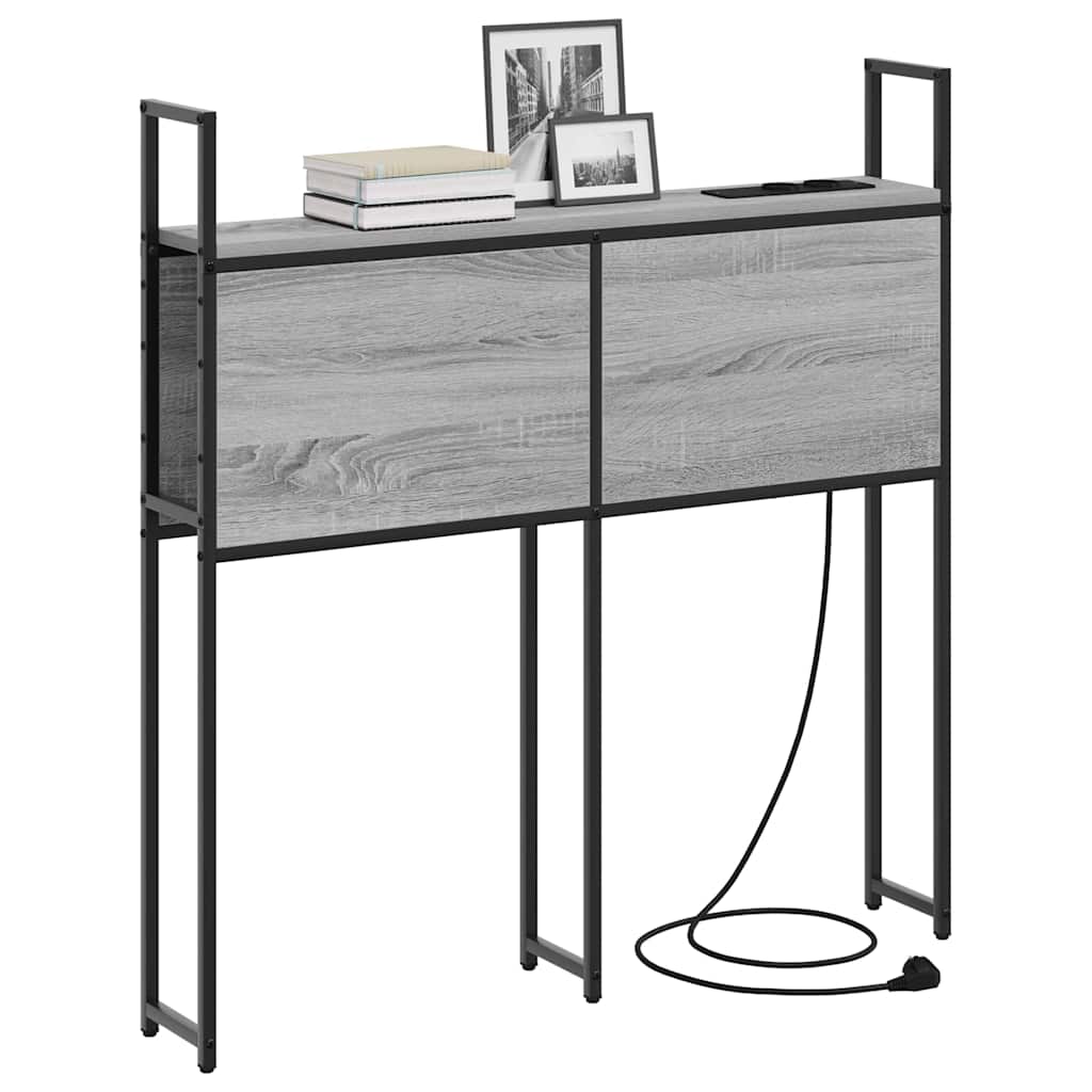 vidaXL Testata contenitore Grigio sonoma 90 cm Legno multistrato