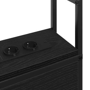 vidaXL Testata contenitore Rovere nero 100 cm Legno multistrato