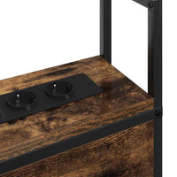 vidaXL Testata contenitore Rovere fumo 100 cm Legno multistrato