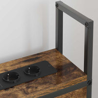 Testiera con Stazione di Carica e Storage Rovere fumo 100 cm 859792